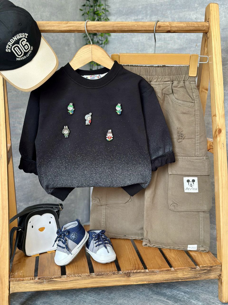 بلوز و شلوار نقلی  کتان پیکسلی